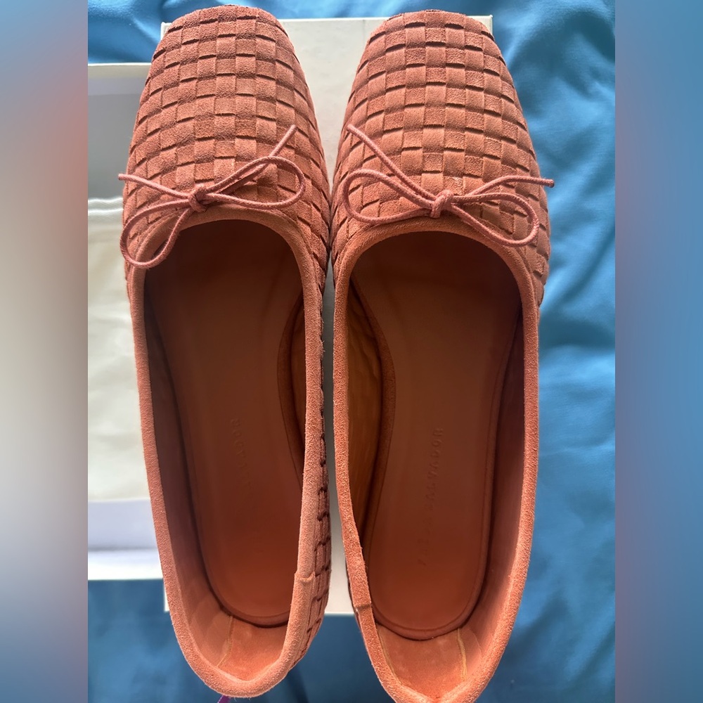 NEW Freda Salvador Jada Flat in Rosewood woven suede - Picture 4 of 8